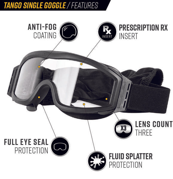 Valken Tango Single Lens Airsoft Goggles Valken Tango Single Lens Airsoft Goggles